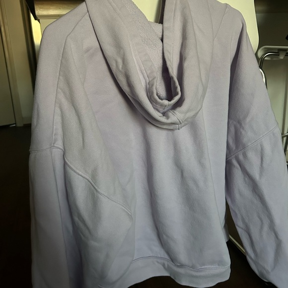 GAP periwinkle purple women’s oversized cropped hoodie XL - Picture 2 of 3